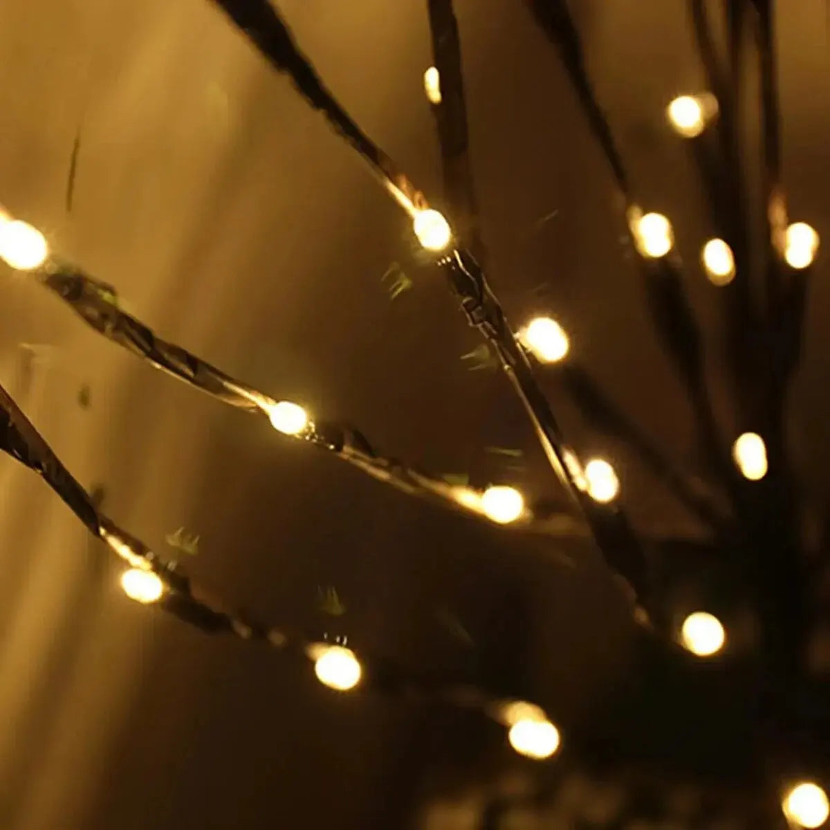 Luces LED de rama de árbol para decoración navideña, 1 piezas, 20LED, funciona con pilas, para el hogar, jarrón interior, Festival de vacaciones