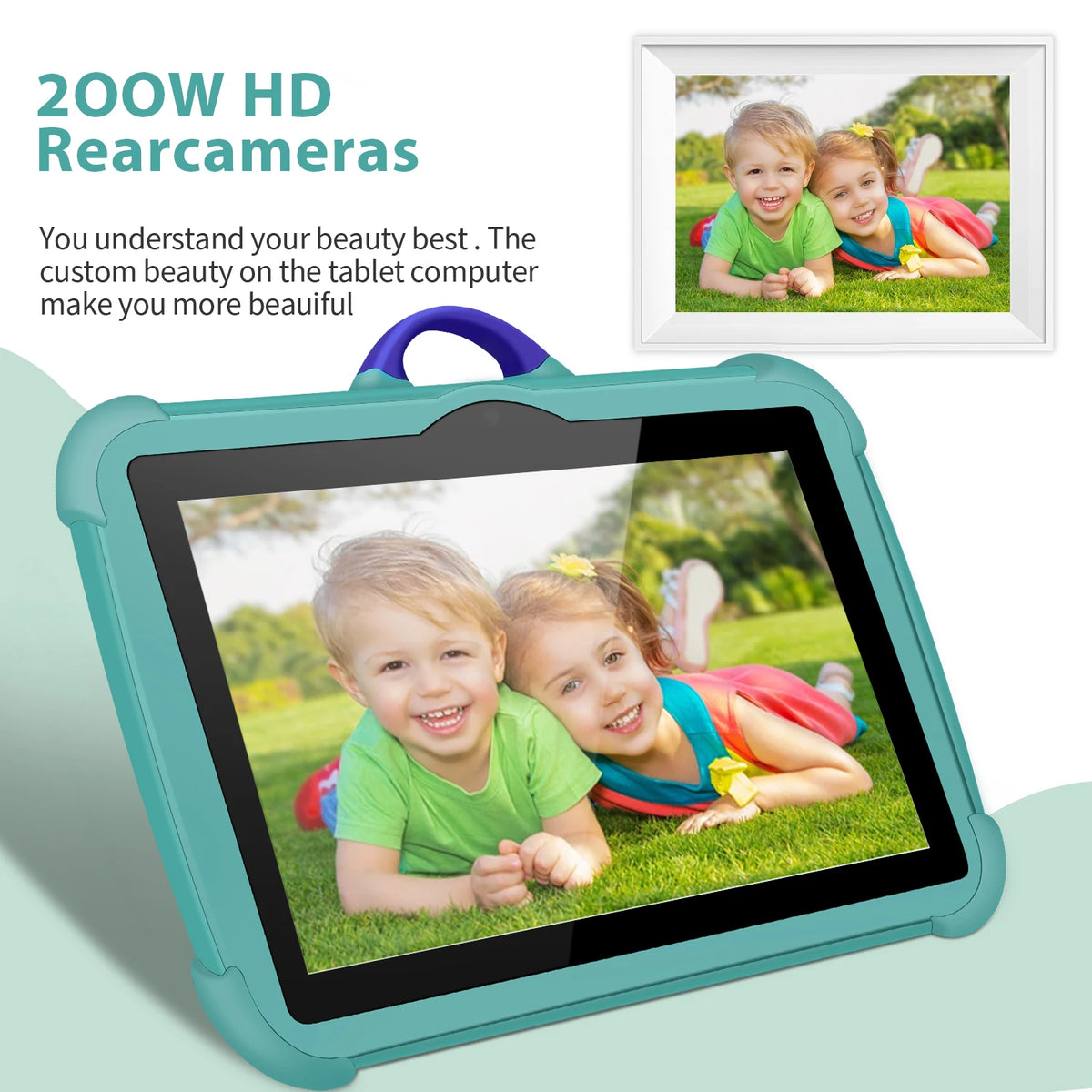 Tableta PC para niños de 7 pulgadas con Android 13 Quad Core 4GB RAM 64GB ROM aprendizaje educativo favorito de los niños diseño Simple barato