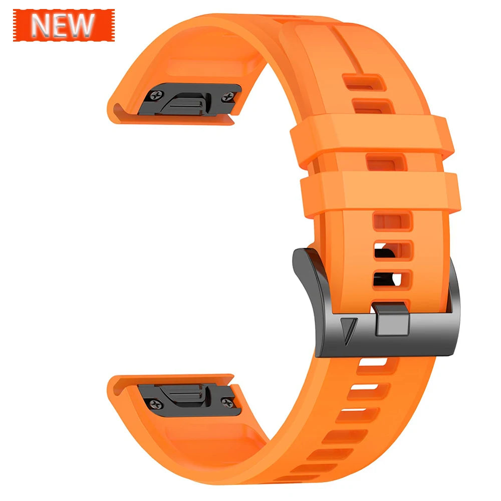 Correa deportiva de silicona para Garmin Descent G2 G1 Mk3i Mk2 Mk1/Fenix 8 Pro E 7 7X 6 6X 5 5X/Epix pulsera suave 22/26mm banda Quickfit