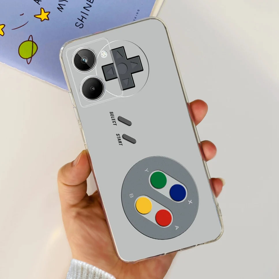 Para Realme 10 4G RMX3630 funda de teléfono suave de silicona TPU a prueba de golpes para Realme 10 funda protectora trasera con diseño de dibujos animados bonitos