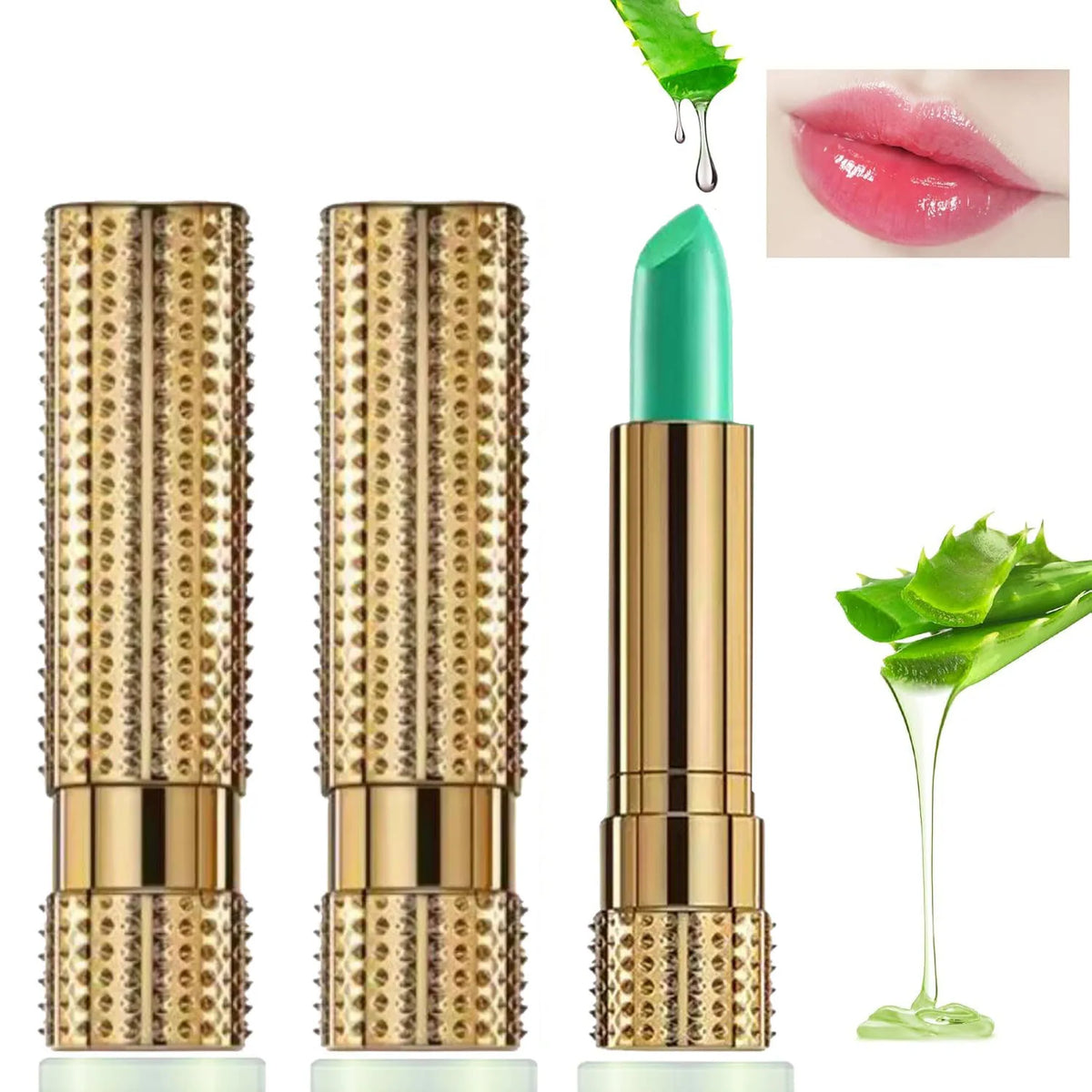 Lápiz Labial Mágico que Cambia de Color, Bálsamo Labial que Reacciona a la Temperatura, Larga Duración, Nutritivo, Hidratante, Brillo Labial Impermeable, Maquillaje Mate