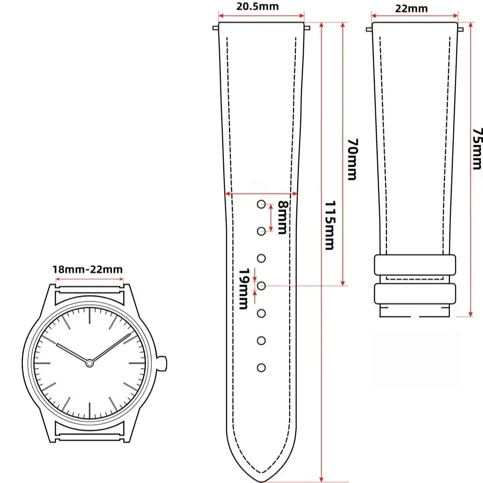 Correa de reloj de goma FKM de 18mm, 19mm, 20mm, 21mm y 22mm, compatible con Omega Seamaster 150 Omega Speedmaster Swatch