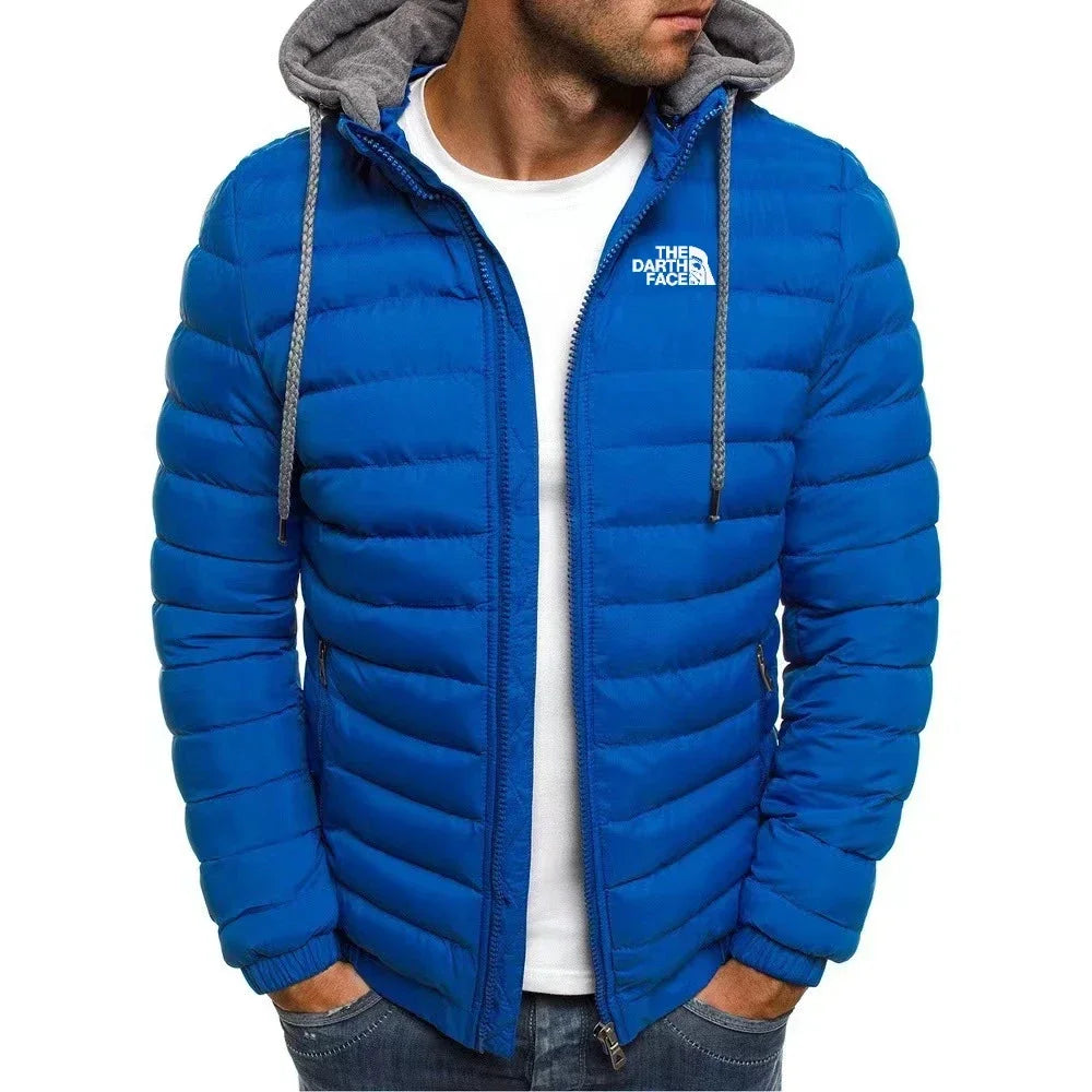 Chaqueta con capucha de hombre, cálida, con cremallera, para invierno, estilo casual, para exteriores, negocios, viajes, corte ajustado, a la moda, 2026