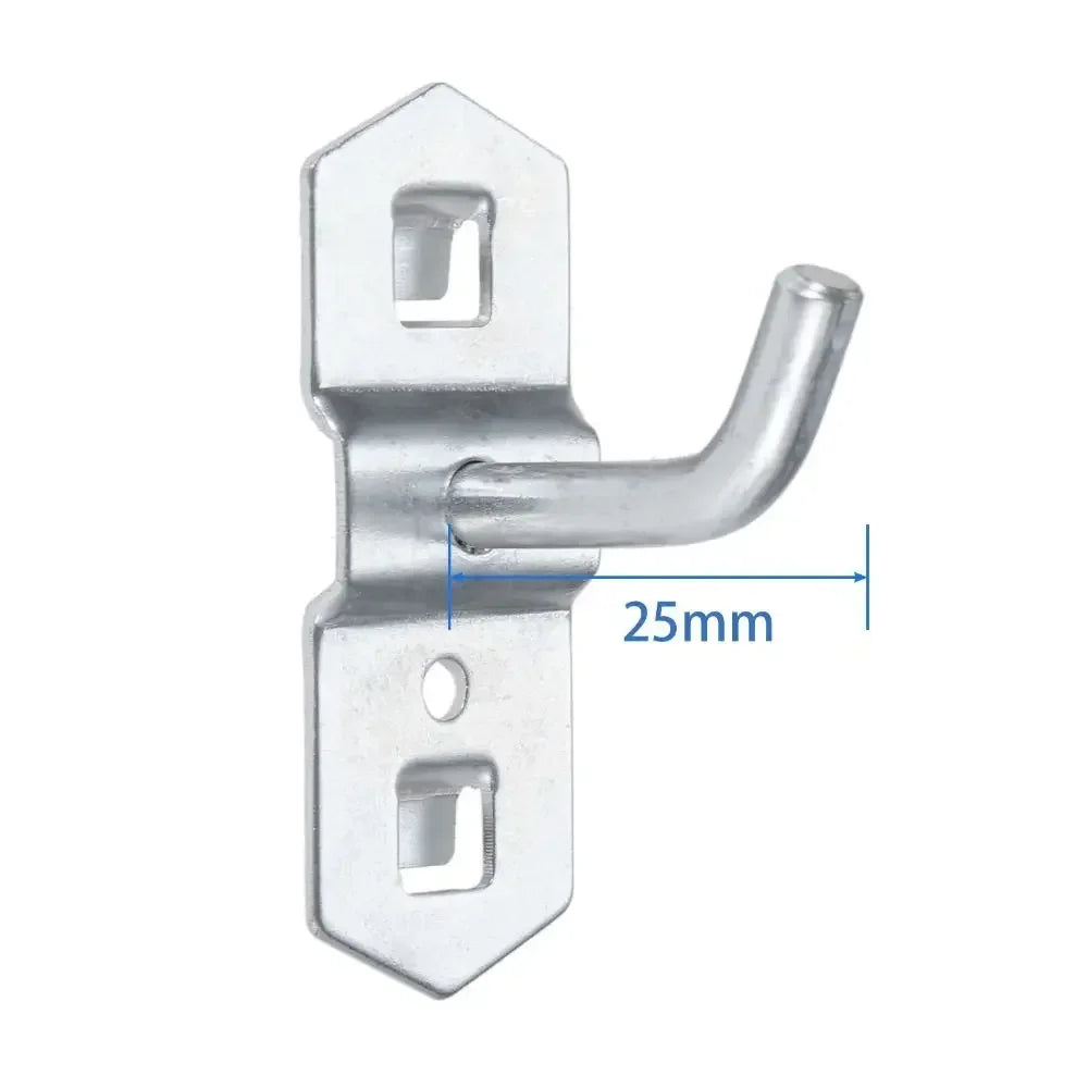 Ganchos para tablero perforado, perchas oblicuas individuales de acero para organización de herramientas de garaje, llavero para utensilios de cocina, 1-10 Uds.