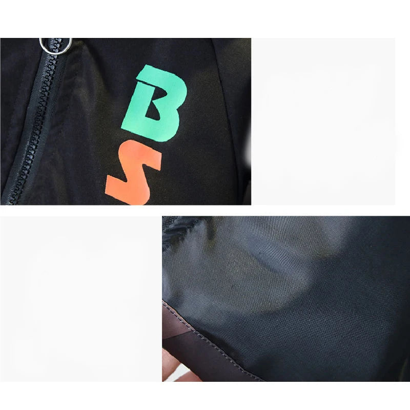 Chaquetas con capucha para niños, abrigo cortavientos fino con cremallera, estampado informal, ropa de abrigo para niños de 2 a 8 años, primavera y otoño
