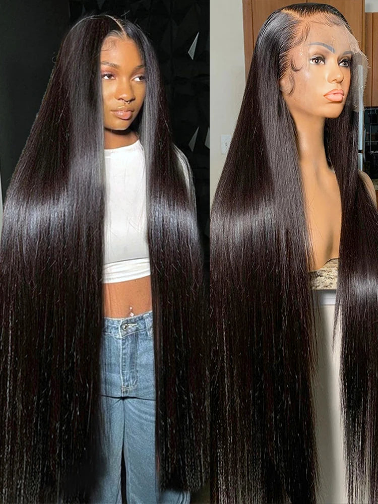 Peluca Frontal de encaje HD de 220 de densidad, pelucas de cabello humano liso de hueso, peluca de pelo de bebé suave Frontal transparente HD 13x4 13x6 pulgadas