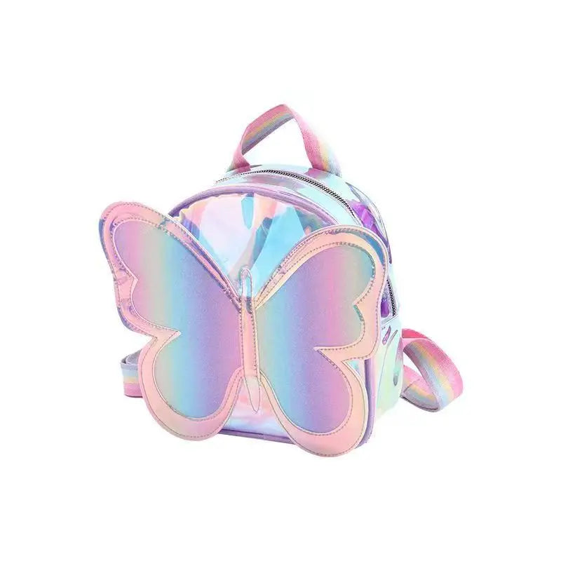 Mochila de Moda para Niñas con Diseño de Mariposa Láser, Mochila Infantil para Niños