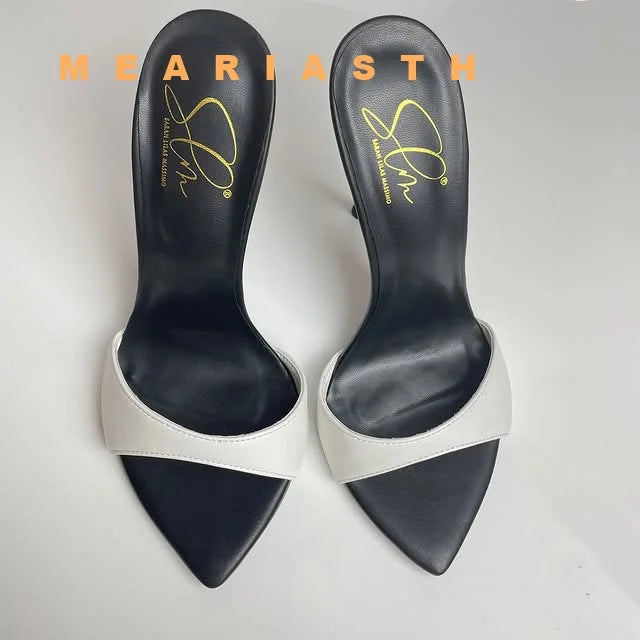 Zapatillas de crin de verano, zapatos de mujer, Sandalias de tacón de aguja súper alto, sandalias de mujer con punta abierta y pasarela para fiesta, talla grande 44