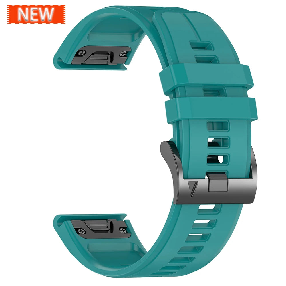 Correa deportiva de silicona para Garmin Descent G2 G1 Mk3i Mk2 Mk1/Fenix 8 Pro E 7 7X 6 6X 5 5X/Epix pulsera suave 22/26mm banda Quickfit