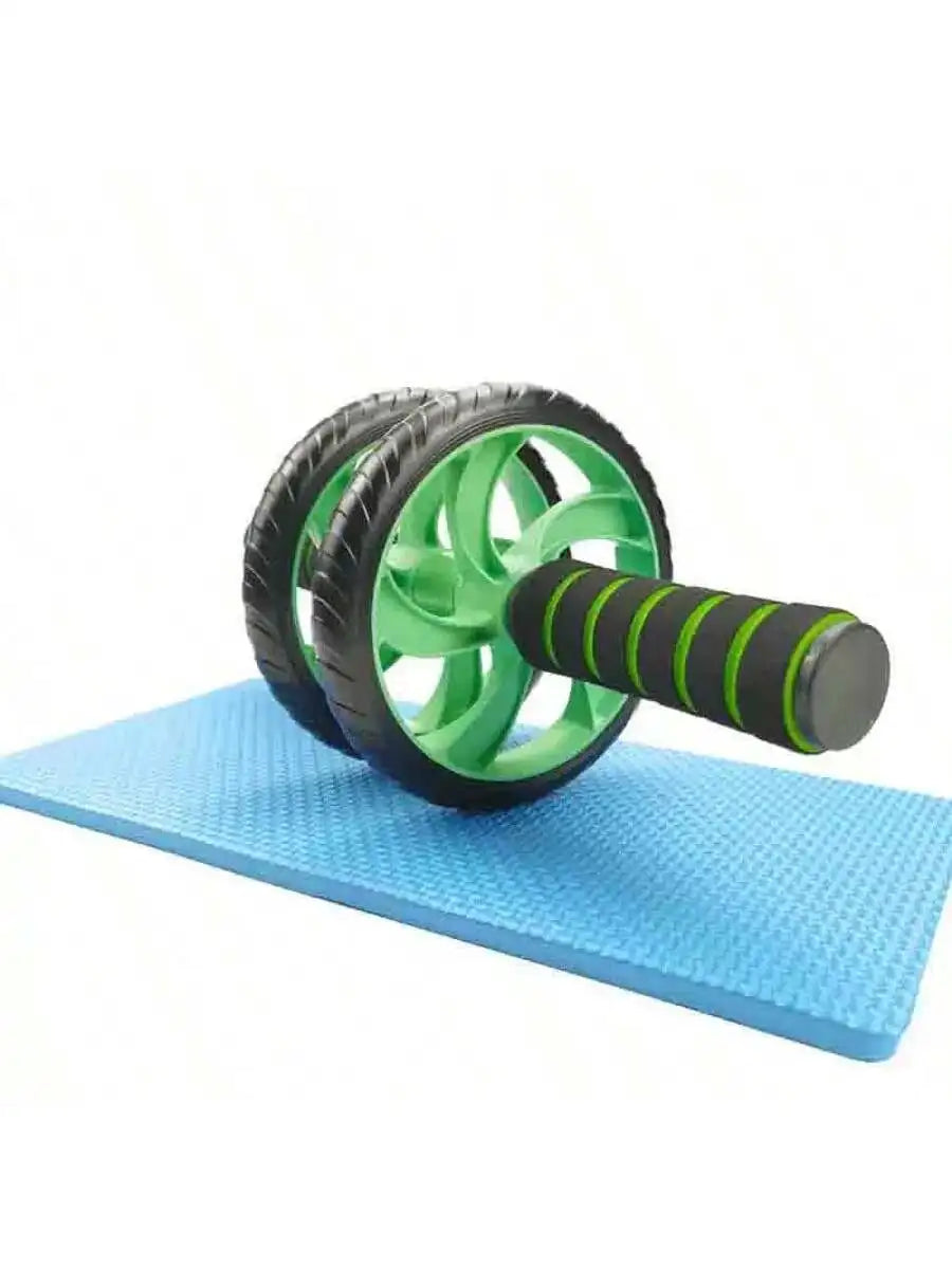 Rodillo Abdominal Silencioso de Doble Rueda - Hecho de PVC y Acero Inoxidable, Adecuado para Entrenamiento de Fuerza del Core y Entusiastas del Fitness, Rodillo para Músculos Abdominales, Equipo de Ejercicio