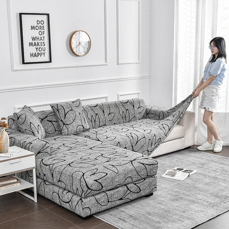 Funda de sofá elástica con estampado de flores, funda de sofá de LICRA antisuciedad, Protector de muebles para dormitorio, oficina, sala de estar, decoración del hogar, 1 ud.