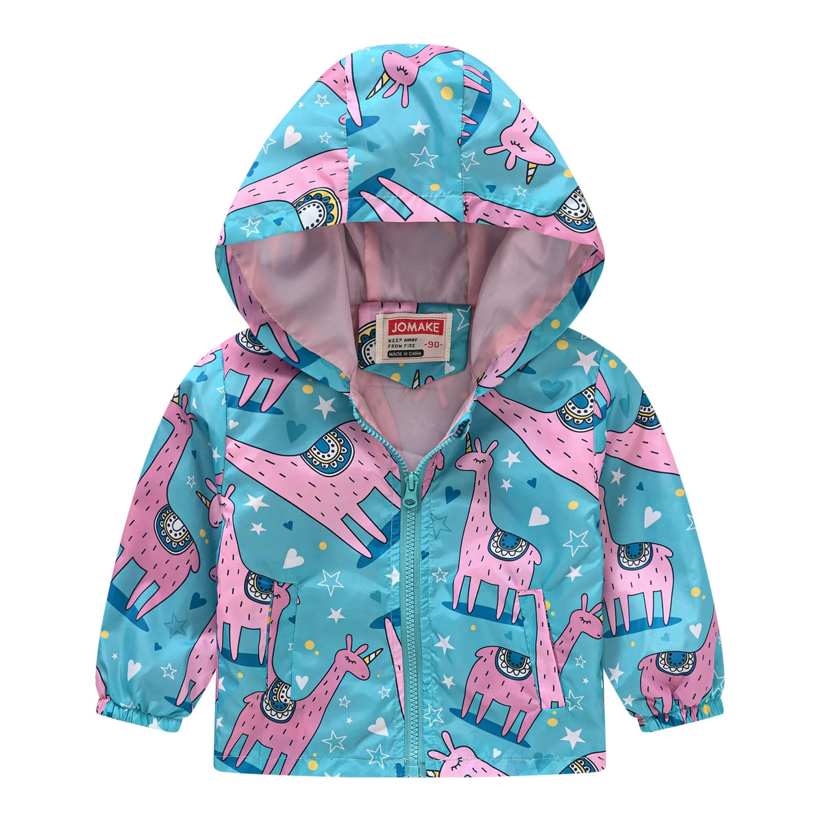 Chaqueta impermeable con capucha para niños y niñas, cortavientos con cremallera y estampado de dinosaurio de dibujos animados, a la moda, novedad