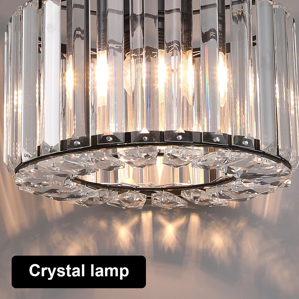Lámpara colgante de cristal moderna, lámpara de techo Led de lujo, accesorios de decoración para el hogar, Isla de cocina, Lustre colgante ajustable
