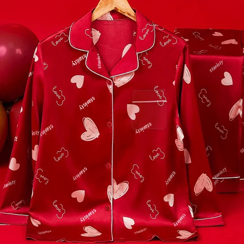 Ropa de dormir con estampado de estética para mujer, pijamas dulces Y2k, estilo europeo, elegante, con clase, a la moda, primavera y otoño