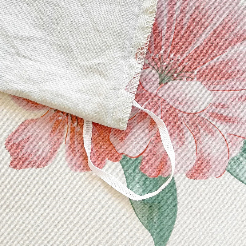 Juego de fundas de edredón 100% de algodón, ropa de cama con estampado de flores, suave y agradable para la piel, 1 unidad, 2 fundas de almohada, 3 unidades