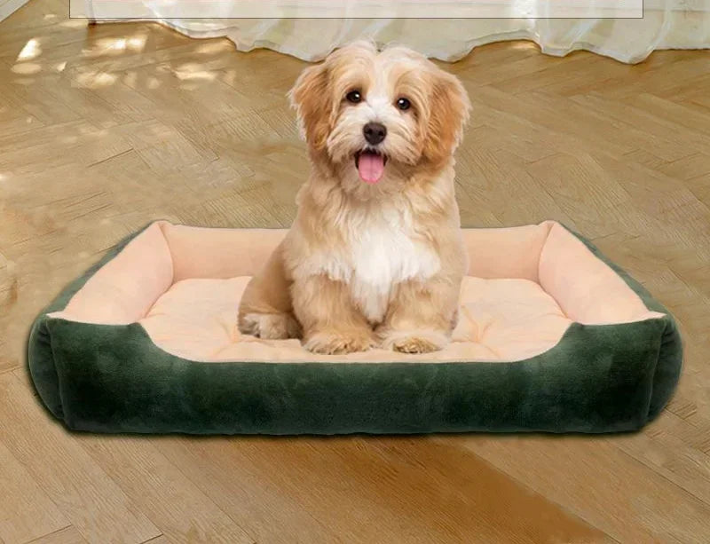 Casa grande para mascotas, cama para perros y gatos, estera larga de felpa para dormir profundo, cojín suave y cálido para perros pequeños, camas tranquilas para cachorros, Chihuahua