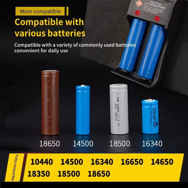 Cargador de batería 18650, 1/2/4 ranuras, carga Dual 18650, batería de litio recargable de 3,7 V, cargador USB para 16340 14500 18650