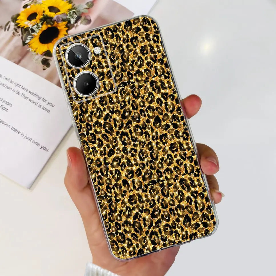 Para Realme 10 4G RMX3630 funda de teléfono suave de silicona TPU a prueba de golpes para Realme 10 funda protectora trasera con diseño de dibujos animados bonitos