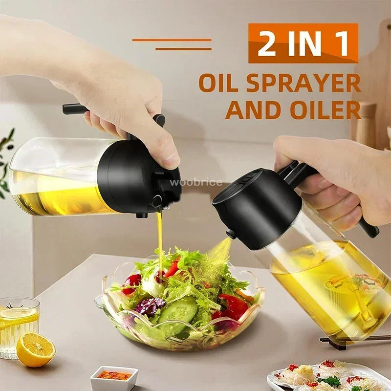 Botella pulverizadora de aceite, pulverizador de aceite de oliva, dispensador de cocina de plástico, Camping, hornear, vinagre, pulverizador de soja, accesorios de cocina