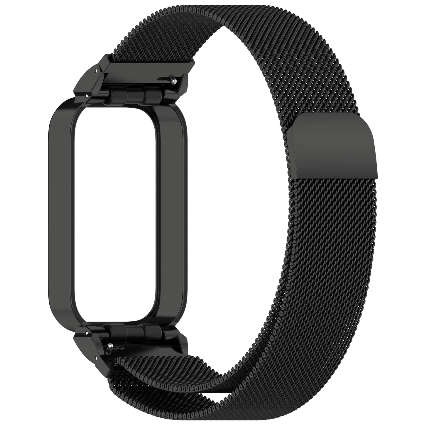 Funda de Metal + correa milanesa para Xiaomi mi band 9, accesorios activos, pulsera, correa + funda protectora de parachoques para Redmi band 3