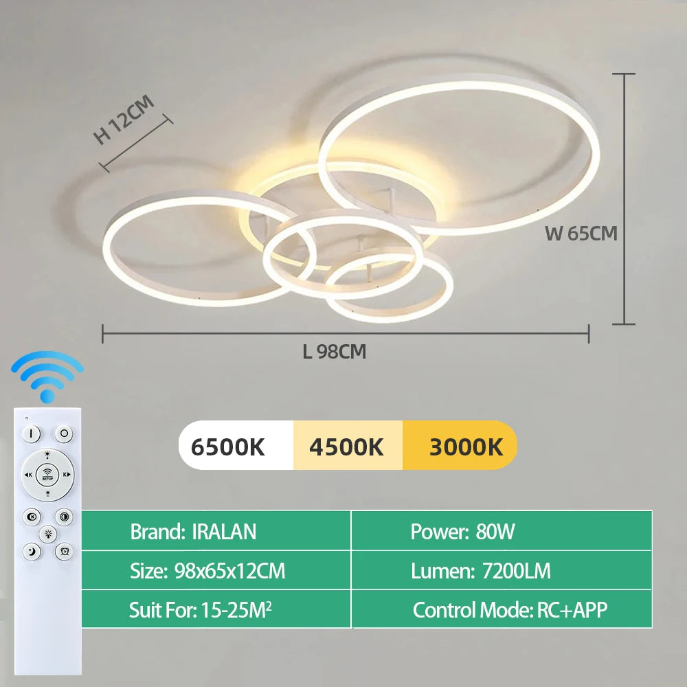 Lámpara de techo LED moderna, iluminación para el hogar, sala de estar, estudio, dormitorio, lámpara de techo regulable, iluminación interior, lámparas de decoración