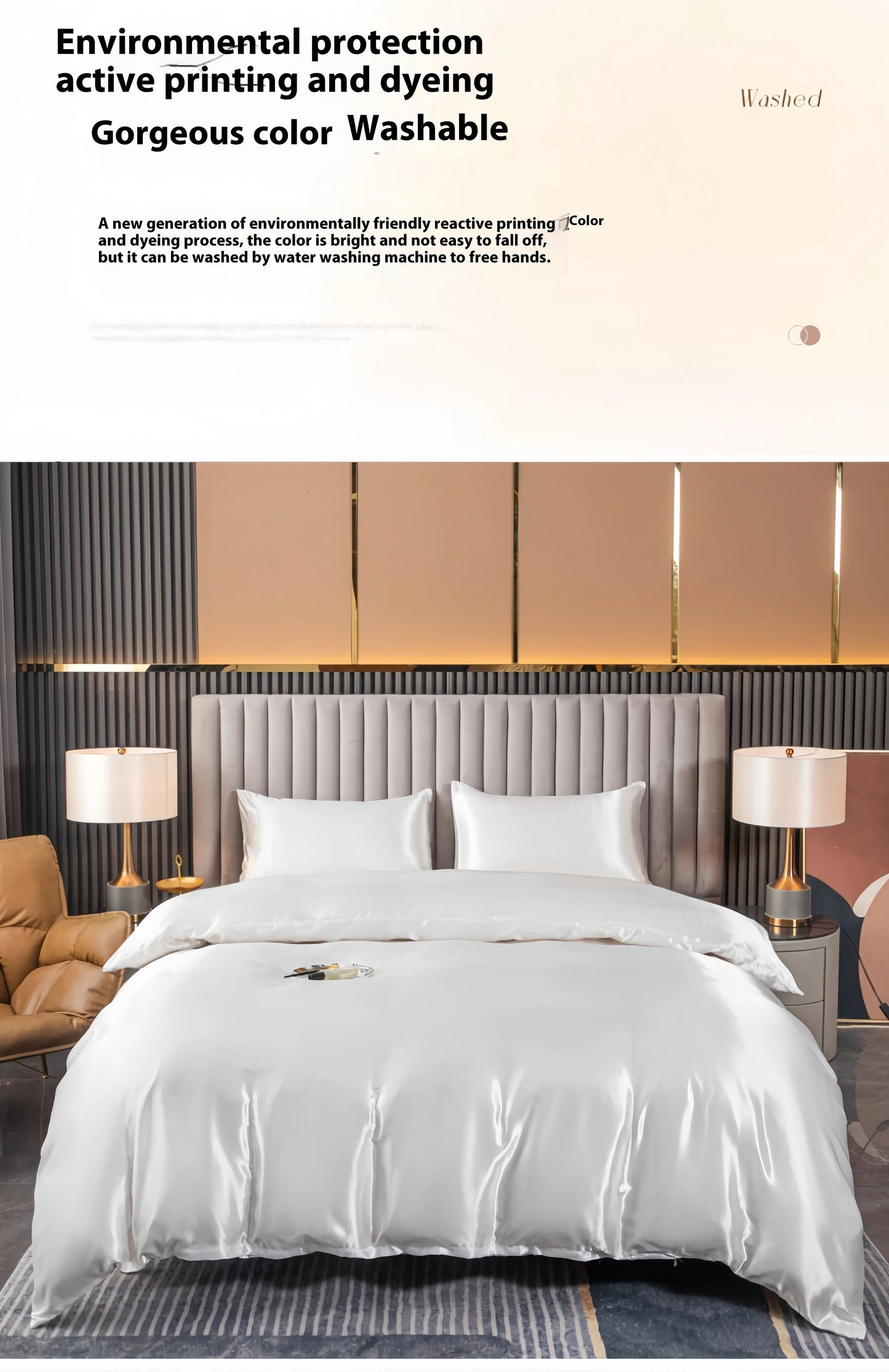 Funda nórdica Kuup con superficie satinada, juego de cama de colores, funda de edredón tamaño QUEEN KING, funda de cama de tela respetuosa con la piel de alta calidad