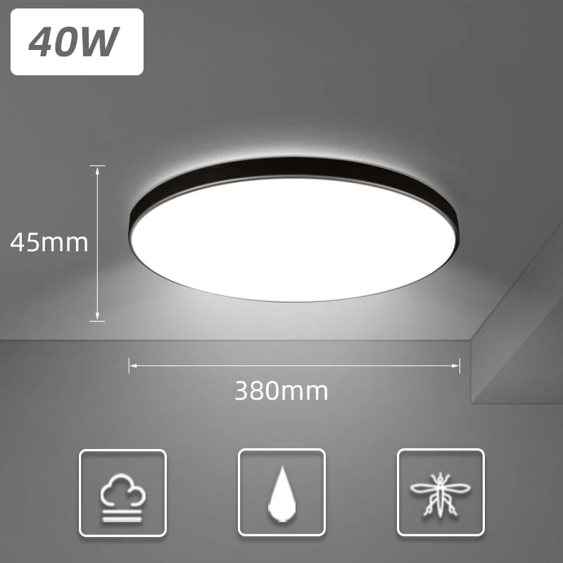 Lámpara de techo Led para sala de estar, luz moderna de CA 110V-220V, 18W, 30W, 40W, accesorios de iluminación para dormitorio y cocina