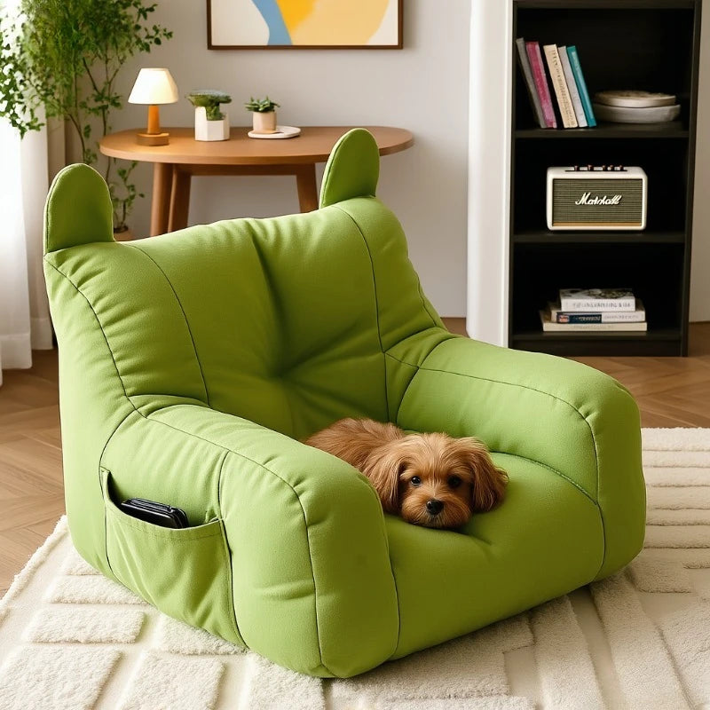 Sofá cama para gatos con diseño de dibujos animados, cama para mascotas lavable desmontable para gatos de interior, soporte de hasta 2,72 KG, regalos acogedores para muebles para mascotas