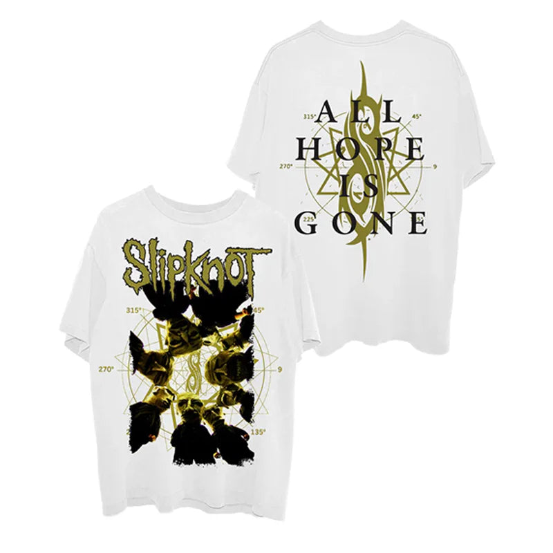 Camiseta con estampado de banda de estilo gótico de SLIPKNOT, camiseta gráfica 100% de algodón para hombres y mujeres, ropa de calle de verano