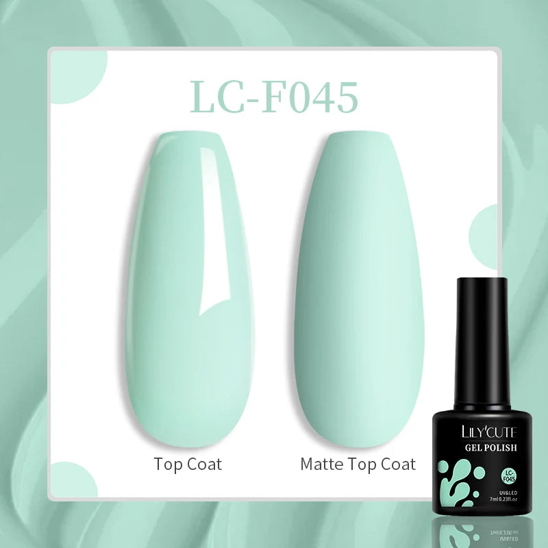 LILYCUTE-esmalte en Gel para uñas, barniz semipermanente para manicura, con LED UV, 129 colores, 7ML
