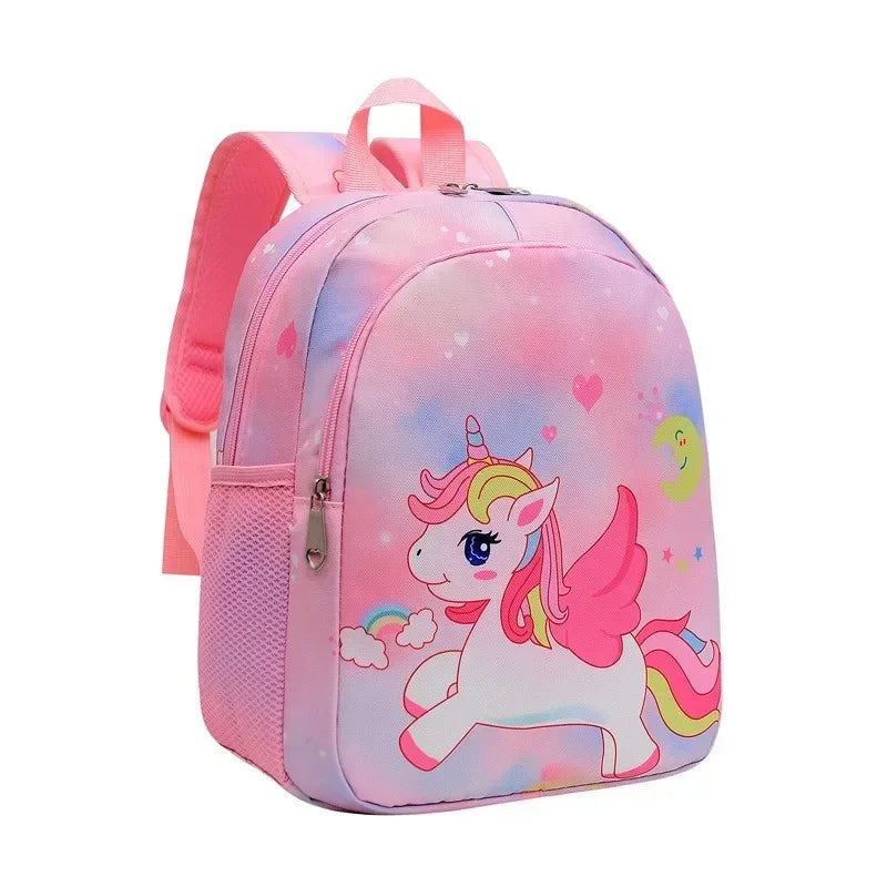 Nueva mochila para niños, bonita mochila escolar con estampado de sirena y unicornio de dibujos animados, mochila escolar ligera para guardería