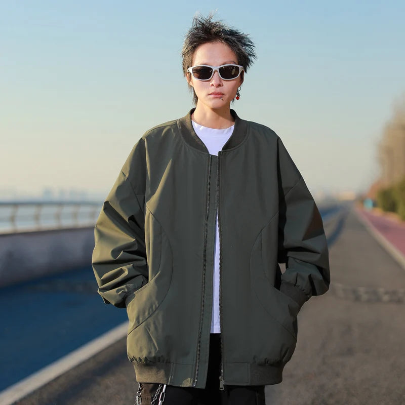 Chaqueta de trabajo de otoño para hombre, chaqueta Bomber informal, cortavientos coreano, chaquetas para hombre, abrigos de béisbol de lujo ajustados, prendas de vestir exteriores de S-3XL