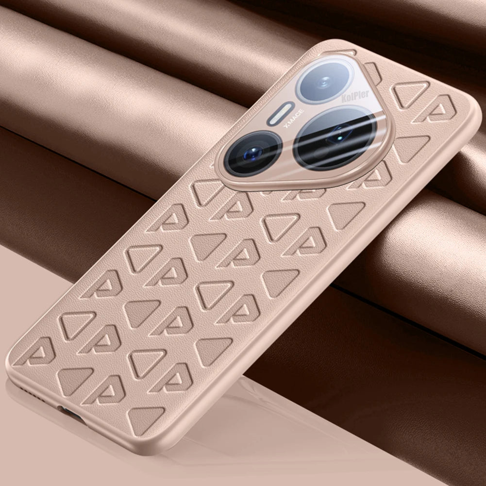 Funda Original en relieve para HUAWEI PURA 80 PRO / PURA80 Ultra, fundas de cuero PU, funda trasera dura a prueba de golpes, funda de piel