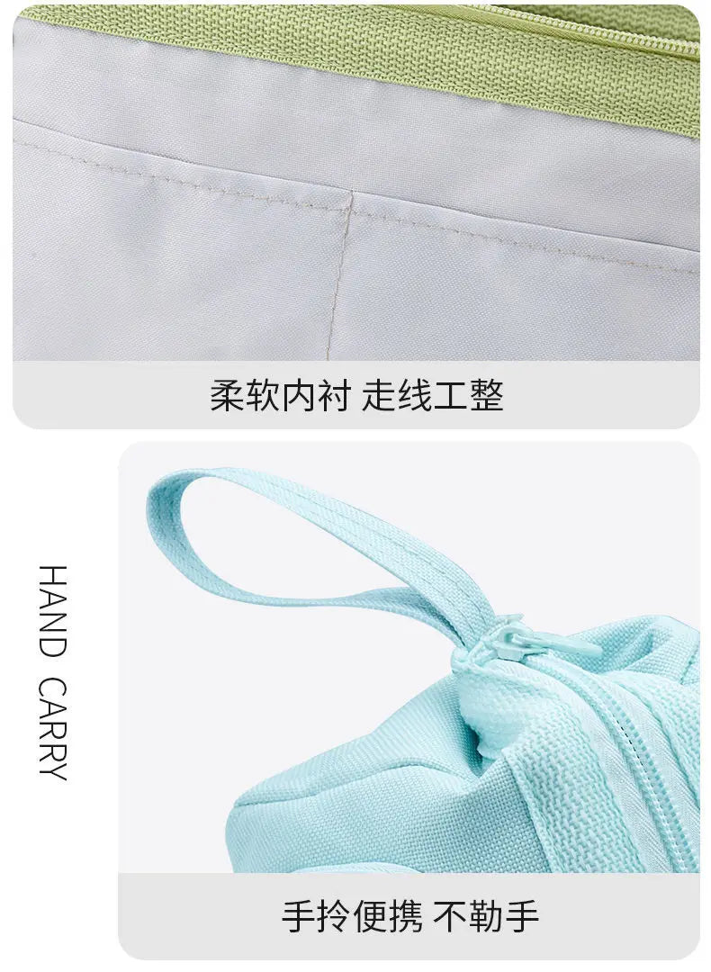 Estuche grande para lápices, bolsa para bolígrafos de gran capacidad, doble ventana, bolsas escolares para niños, material escolar, papelería, regalo