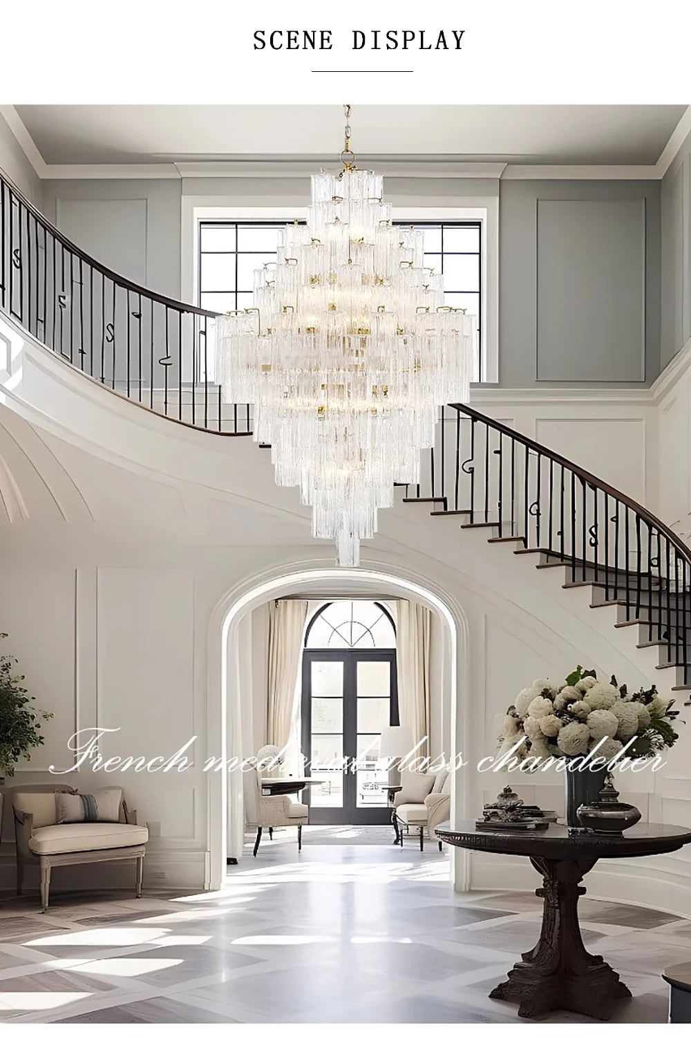 Lámparas de lujo, candelabro de cristal antracita, brillo dorado, regulable, lámpara de techo, iluminación para sala de estar, iluminación interior para el hogar
