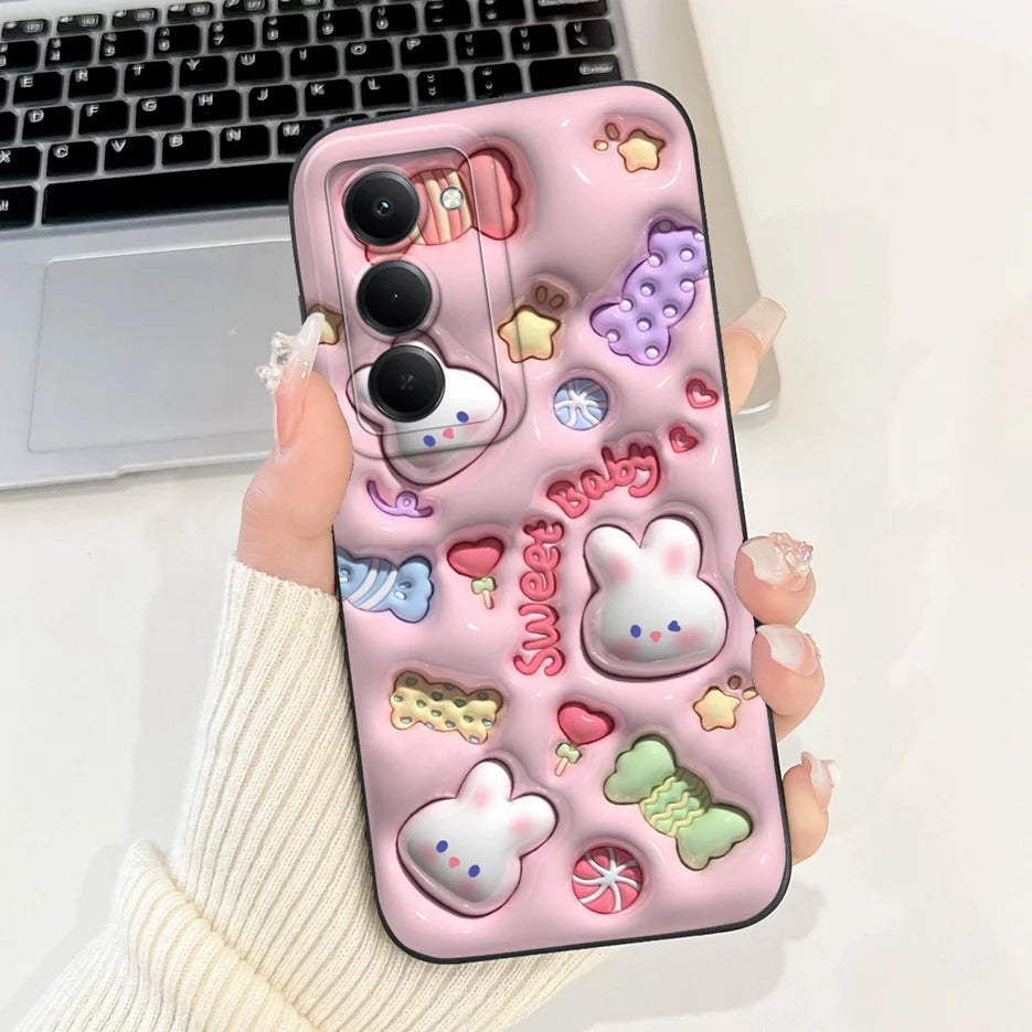 Para Xiaomi Redmi 15 4G 5G funda bonita Panda conejo funda de dibujos animados a prueba de golpes funda de teléfono para Xiaomi Redmi 15 5G Redmi15 4G bolsas suaves