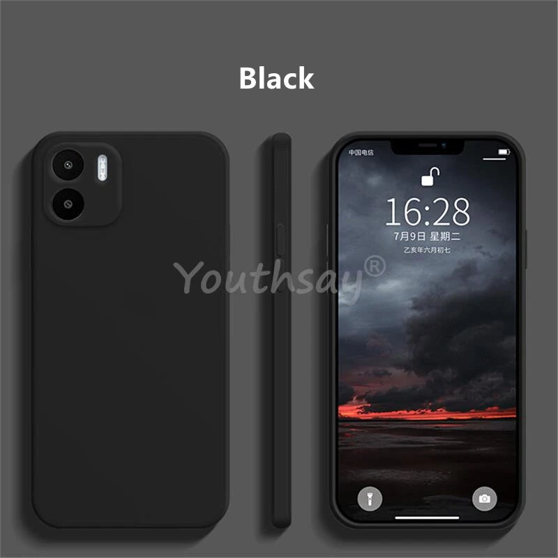 Funda para Redmi A1, Carcasa para Xiaomi Redmi A2 A1, Funda Protectora Original de Silicona Líquida Suave TPU para Teléfono Redmi A1