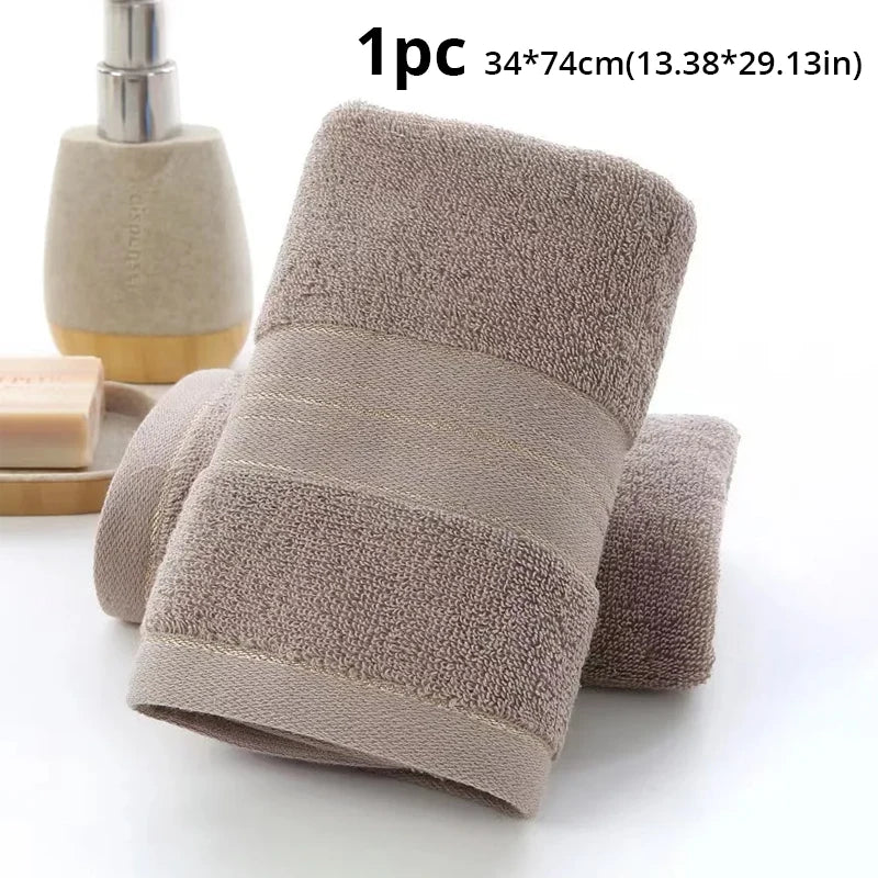 Toalla de baño de algodón grueso aumenta la absorción de agua para adultos Toalla de baño de color sólido de seda dorada Toalla de cara de afinidad suave