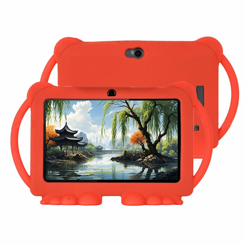 Nueva Tablet Infantil de 7 Pulgadas con Funda Protectora de Dibujos Animados, WiFi 5G, Android, para Aprendizaje y Educación, Tablet PC para Niños, 4GB RAM, 64GB ROM