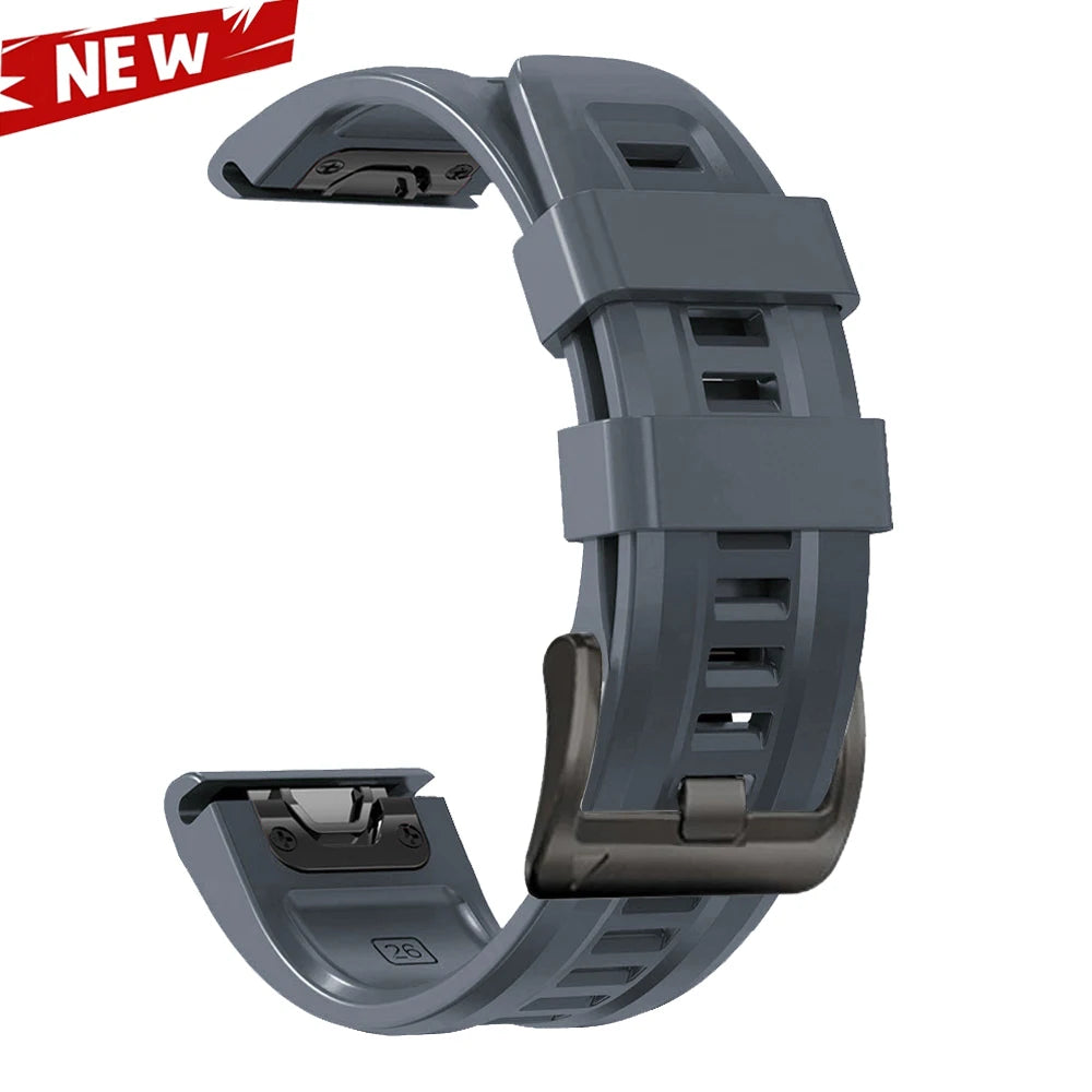 Correa deportiva de silicona QuickFit de 26 y 22mm para Garmin Fenix 7 7X PRO 6 6X GPS 5 5X Plus 3 HR Epix Pro instinto 2X
