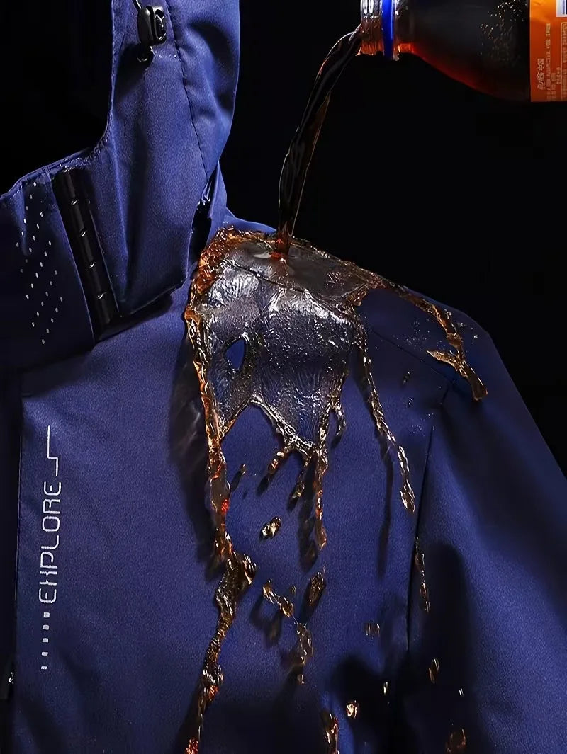 Chaqueta impermeable para hombre, impermeable exterior ligero con capucha para exteriores, chaqueta a prueba de viento para senderismo, chaquetas para escalar al aire libre