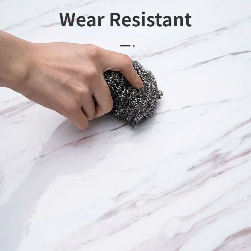 Papel tapiz adhesivo de pared de 80cm de ancho, lámina impermeable a prueba de aceite, pegatina decorativa de mármol, papel decorativo para renovación de baño y cocina