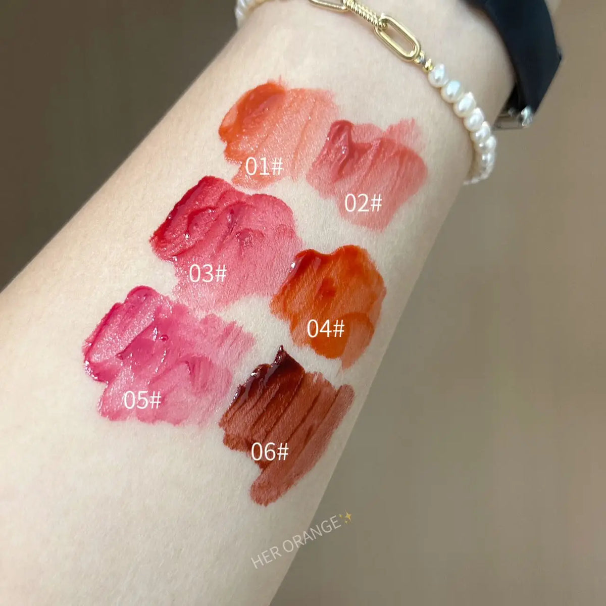 Tinte Labial Hidratante con Brillo Herorange, Textura Acuosa, Labios Voluminosos con Efecto Cristal, Larga Duración, No Reseca, Maquillaje Diario para Citas