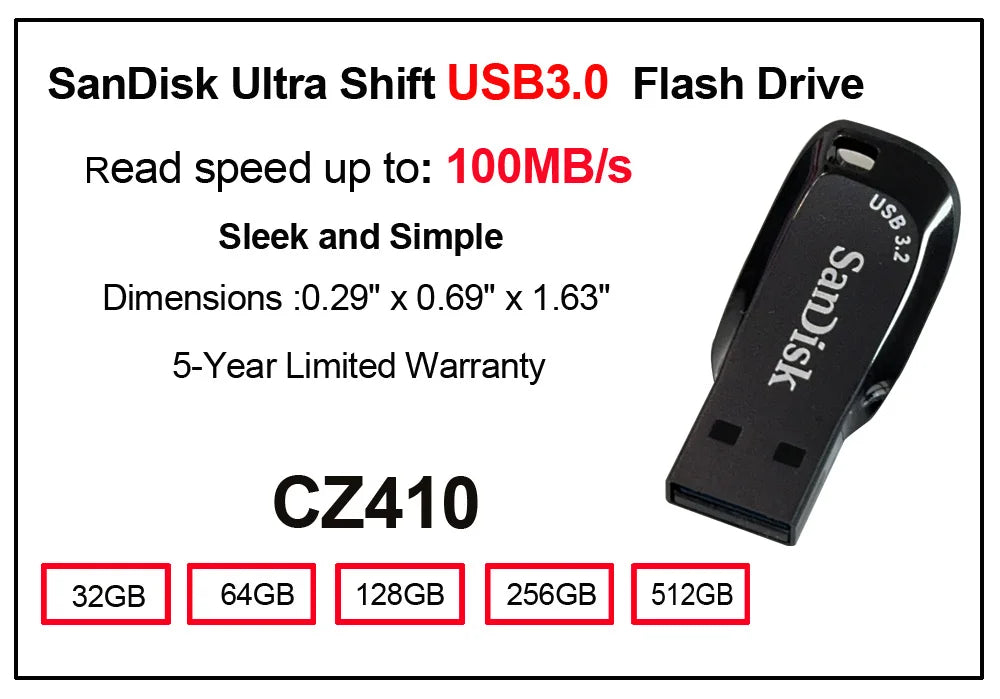 Unidad flash USB SanDisk USB 3,0, 512GB, 256GB, 128GB, 64GB, 32GB, Super Mini Pen Drive, memoria USB de alta velocidad usb3.1, disco U