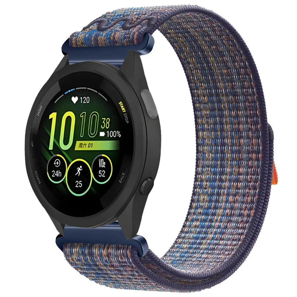 Correa de nailon de 22mm y 20mm para Garmin Forerunner 55 165 265 965 255 955 pulsera de tela Garmin Active 5/Vivoactive 5/Venu 3