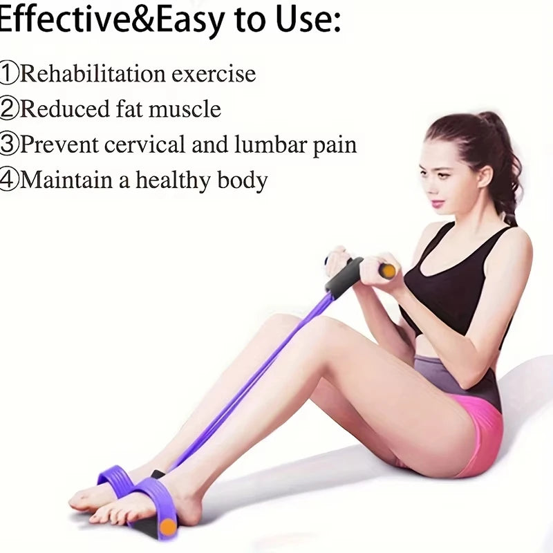 Cuerda de tensión multifunción, tirador de Pedal de Yoga elástico de 6 tubos, banda de resistencia, cuerda de tensión de látex Natural, equipo de Fitness