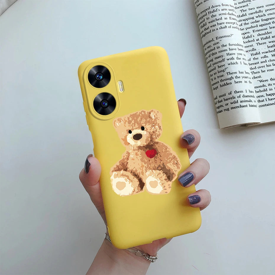 Funda de teléfono para Realme C55, Funda RMX3710, Funda trasera de silicona suave con dibujos animados bonitos para Realme C55 RealmeC55 Funda C 55 Coque