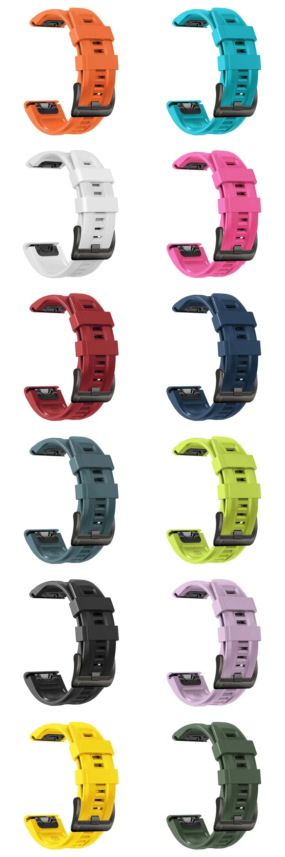 Correa deportiva de silicona QuickFit de 26 y 22mm para Garmin Fenix 7 7X PRO 6 6X GPS 5 5X Plus 3 HR Epix Pro instinto 2X