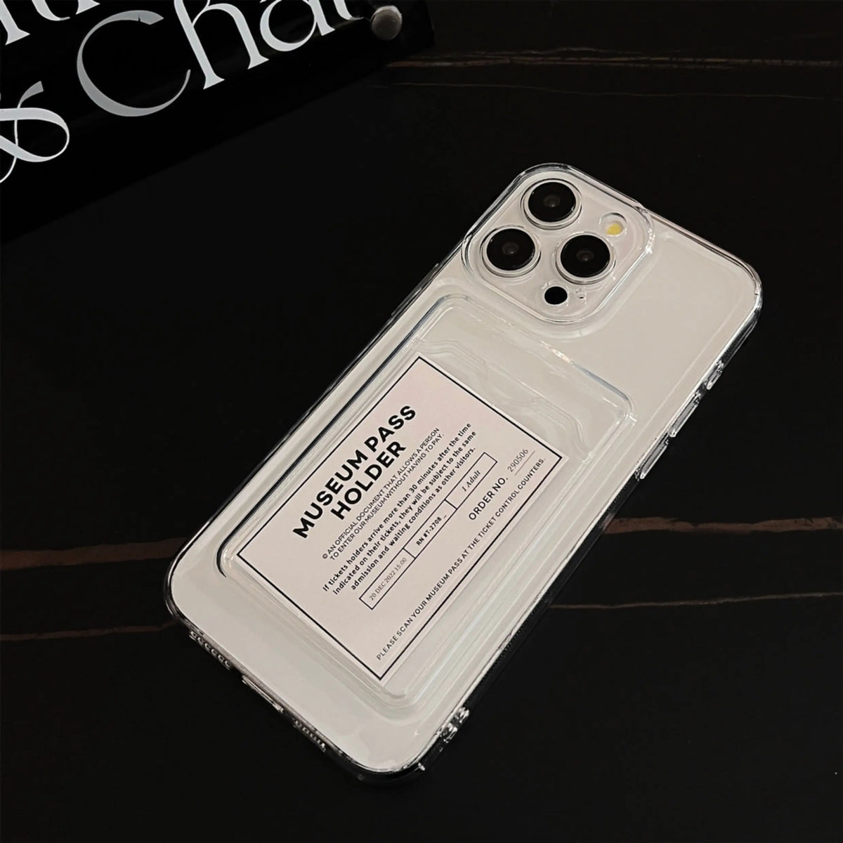 Funda Transparente de Silicona para iPhone 17 16 15 14 13 12 11 Pro Max, Protección Antigolpes, Cubierta Trasera Suave con Bolsillo para Tarjetas