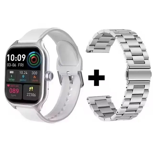 Reloj inteligente para Android IOS, pantalla HD de 1,83 pulgadas, Bluetooth, llamada, mensaje, alerta, música, modo deportivo, reloj inteligente para hombres y mujeres, regalo